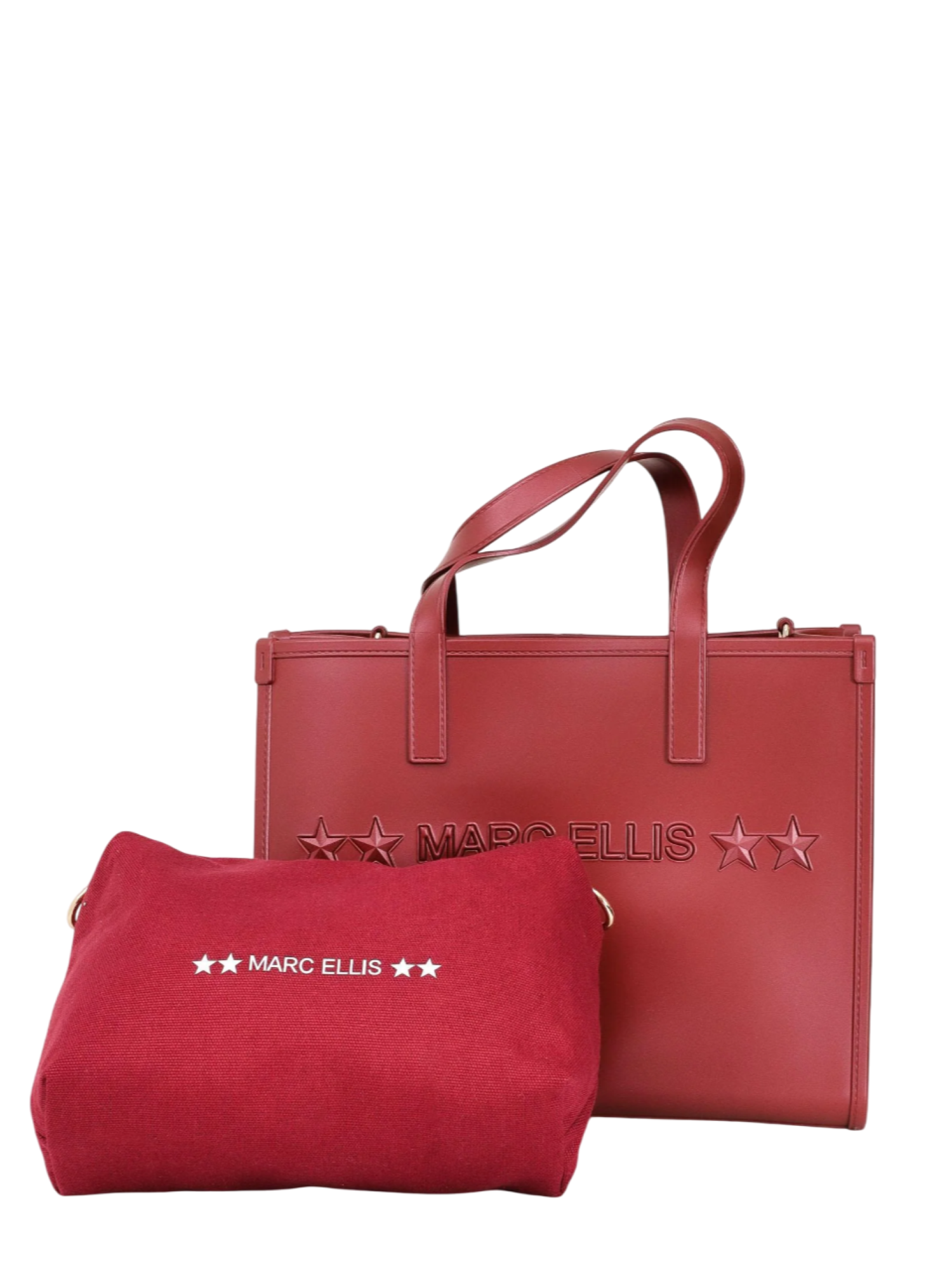 Marc Ellis borsa a mano Flat Go rosso FLAT GO RED DAHLIA-LIGHT GOLD MARC ELLIS 