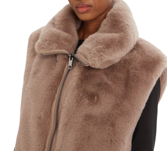 Pinko gilet in ecopelliccia Deyn tortora 105107-A2WN D01 PINKO 