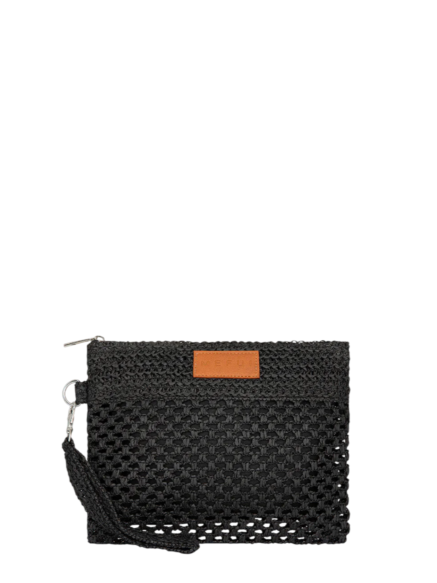 Me Fui pochette donna in rafia crochet nero MA26-SW0055 BK ME FUI 