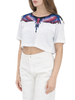 County of Milan T-shirt crop donna stampa iconica bianco
