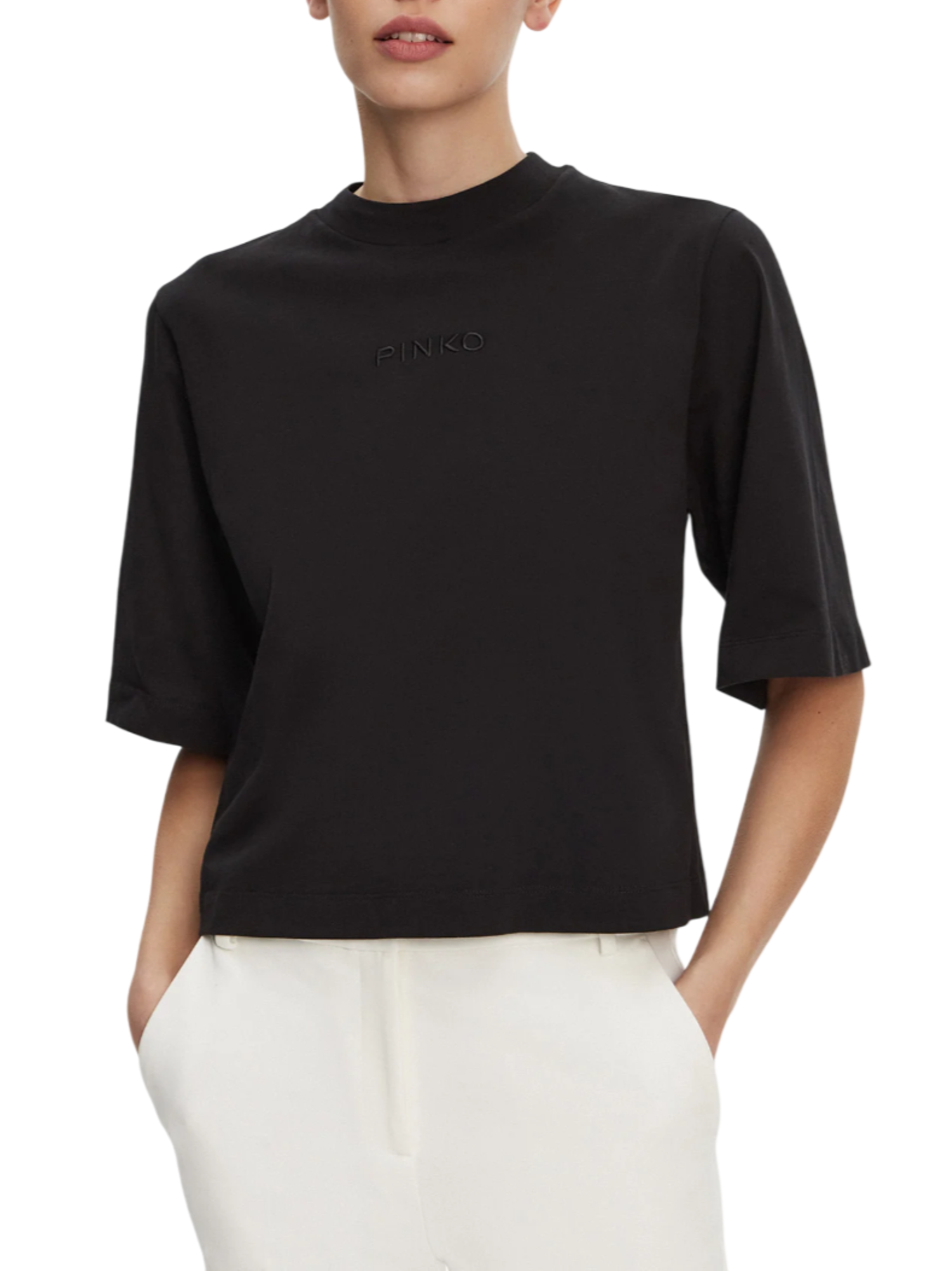 Pinko T-shirt manica corta Niamey nero 104604-A2F8 Z99 PINKO 