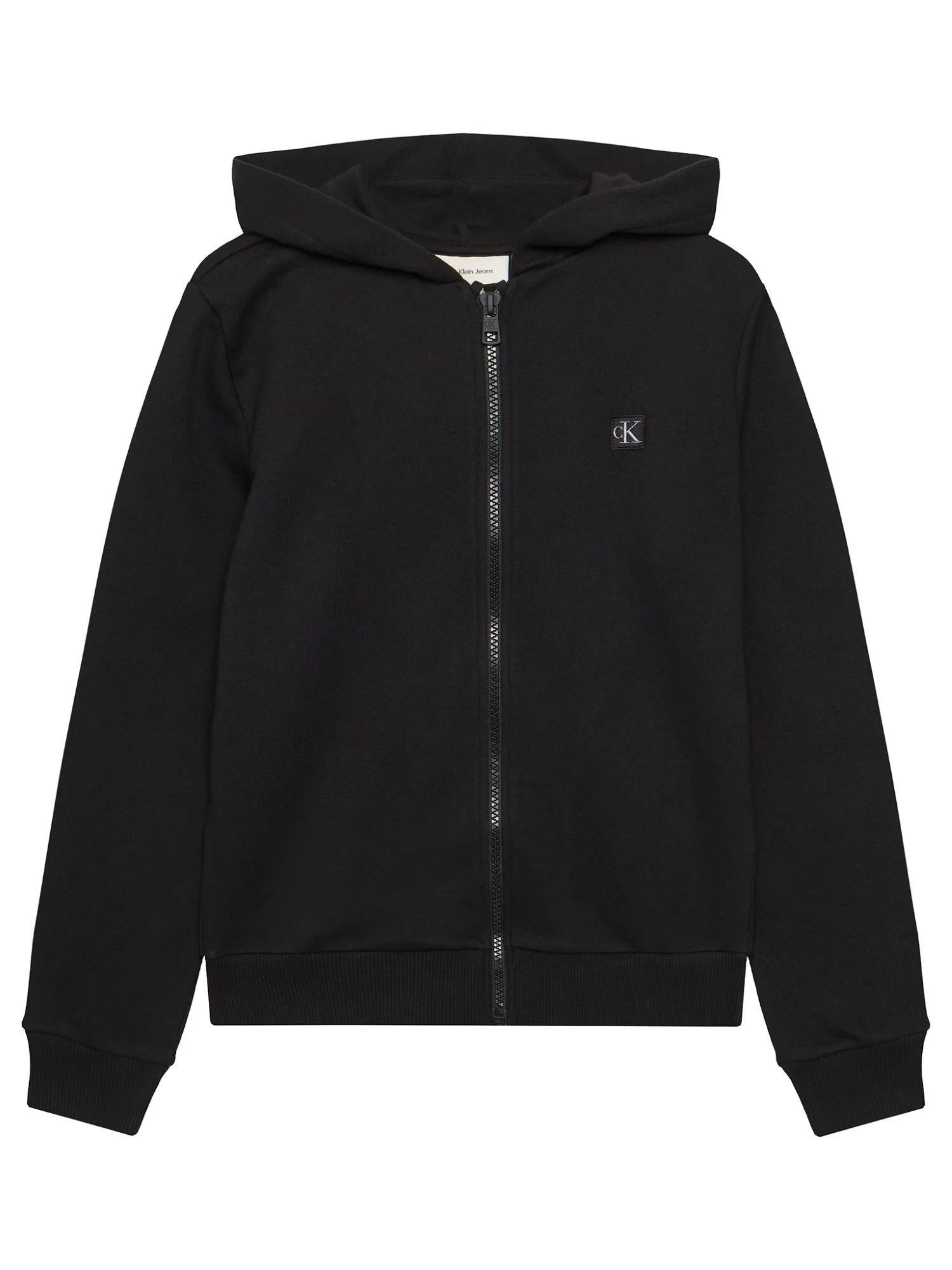 Calvin Klein Jeans felpa con cappuccio e zip nero IU0IU00707 BEH Calvin Klein Jeans 