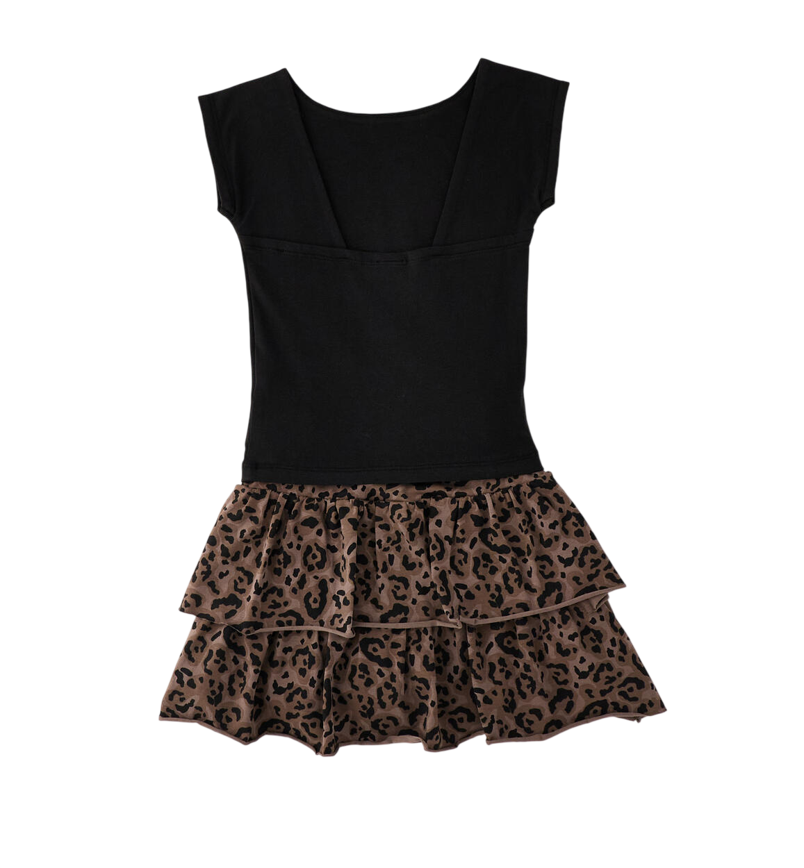 iDo completo bambina T-shirt e gonna nero marrone 4G862 0658 iDO 
