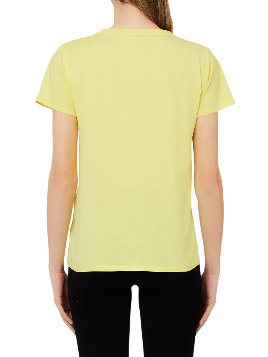 Liu Jo T-shirt manica corta con logo gioiello giallo TA6285JS923 S9949 LIU JO 