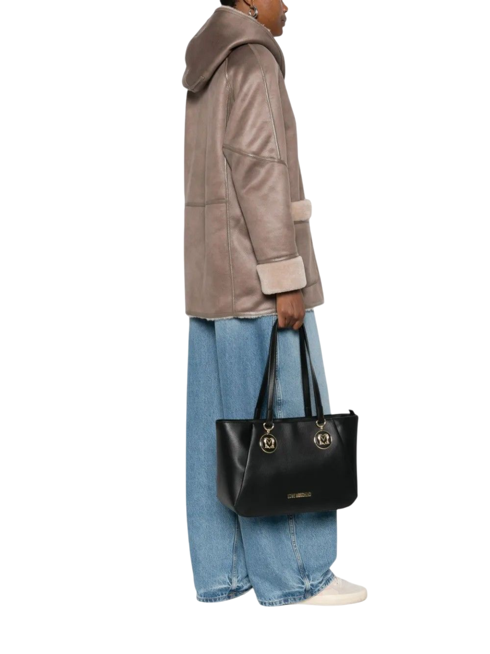 Love Moschino borsa a spalla in ecopelle martellata nero JC4371PP0N-KF0 000 MOSCHINO LOVE 