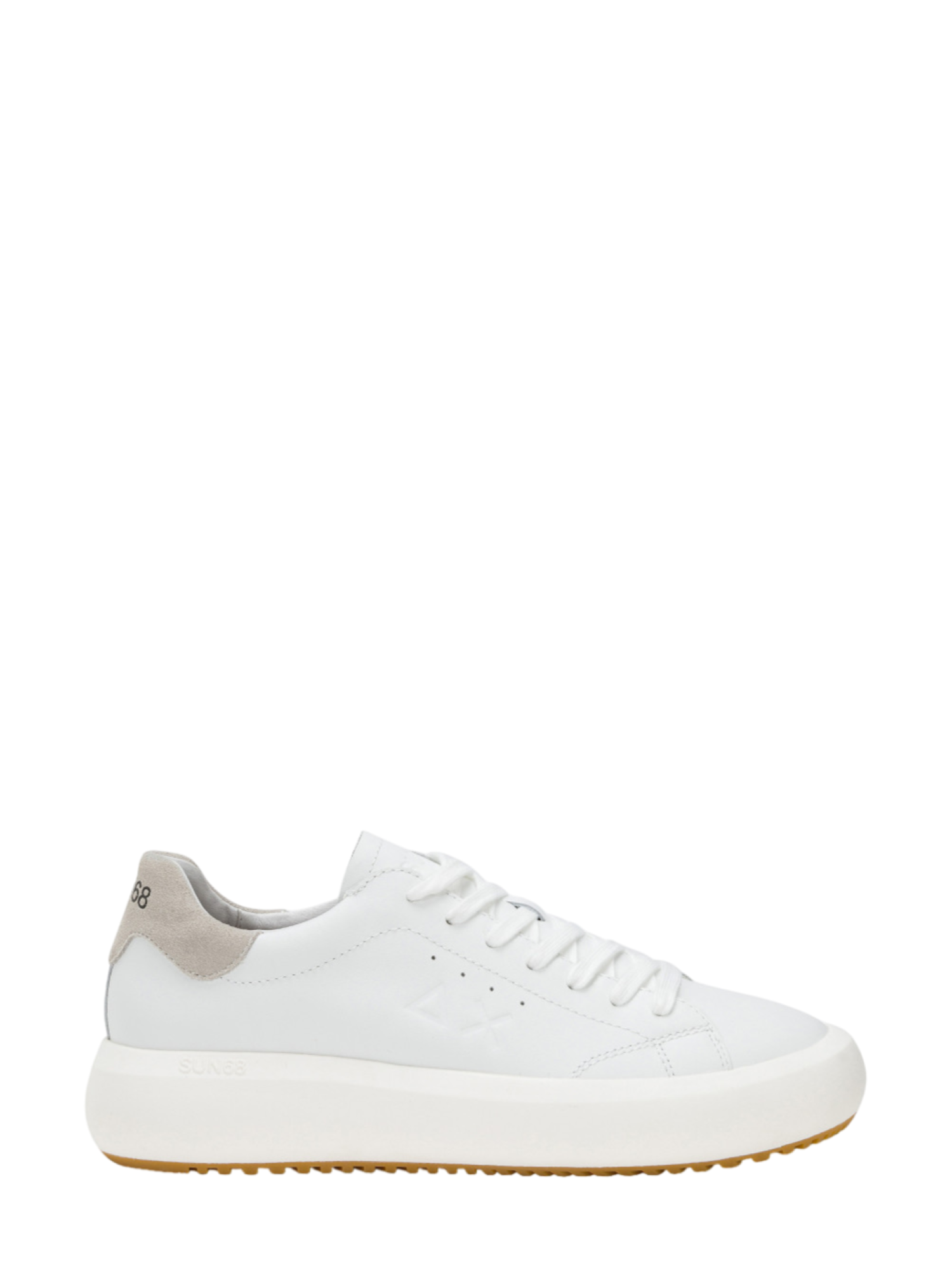 Sun68 sneakers Big Boy Leather in pelle bianco ecrù Z44144 BIANCO SUN68 