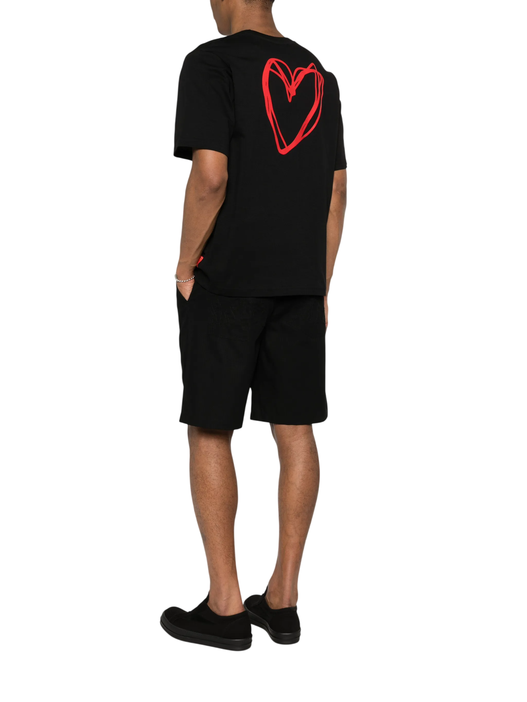 Vision of Super T-shirt uomo manica corta stampa Heart nero VS074TE BLACK VISION OF SUPER 