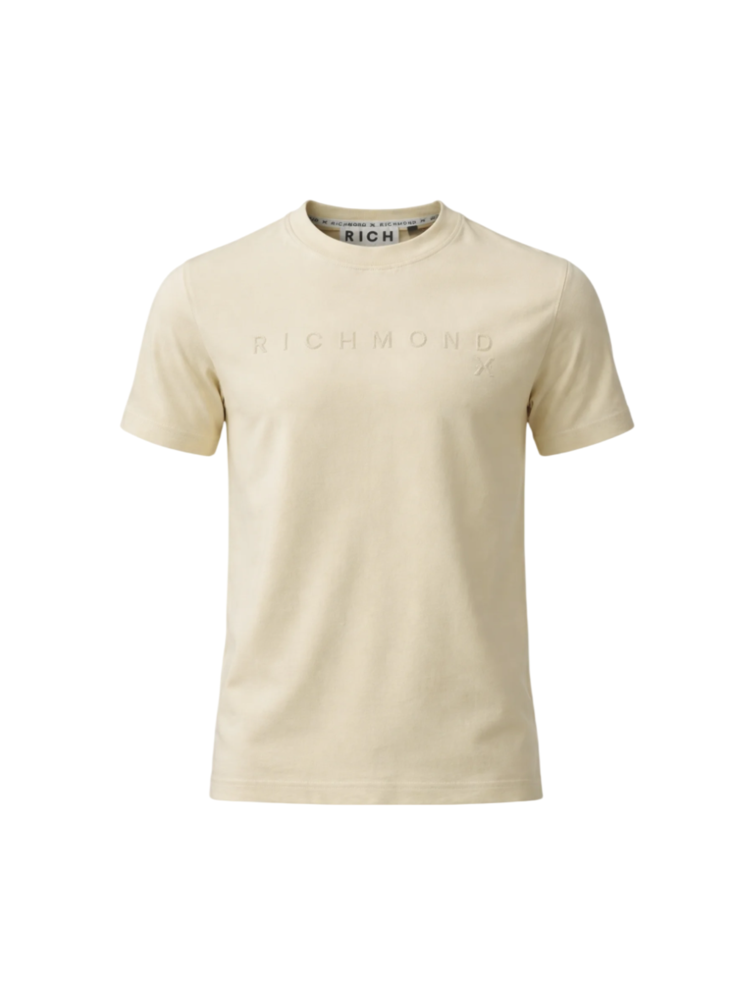 John Richmond T-shirt manica corta con logo beige chiaro UMP26018TS SANDSHELL John RICHMOND 