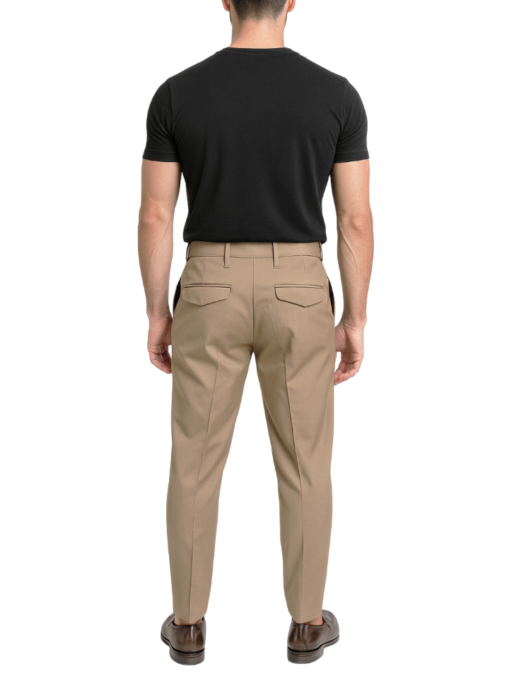 Le Braghe pantaloni uomo slim cammello PT007-2546 FANGO Le Braghe 