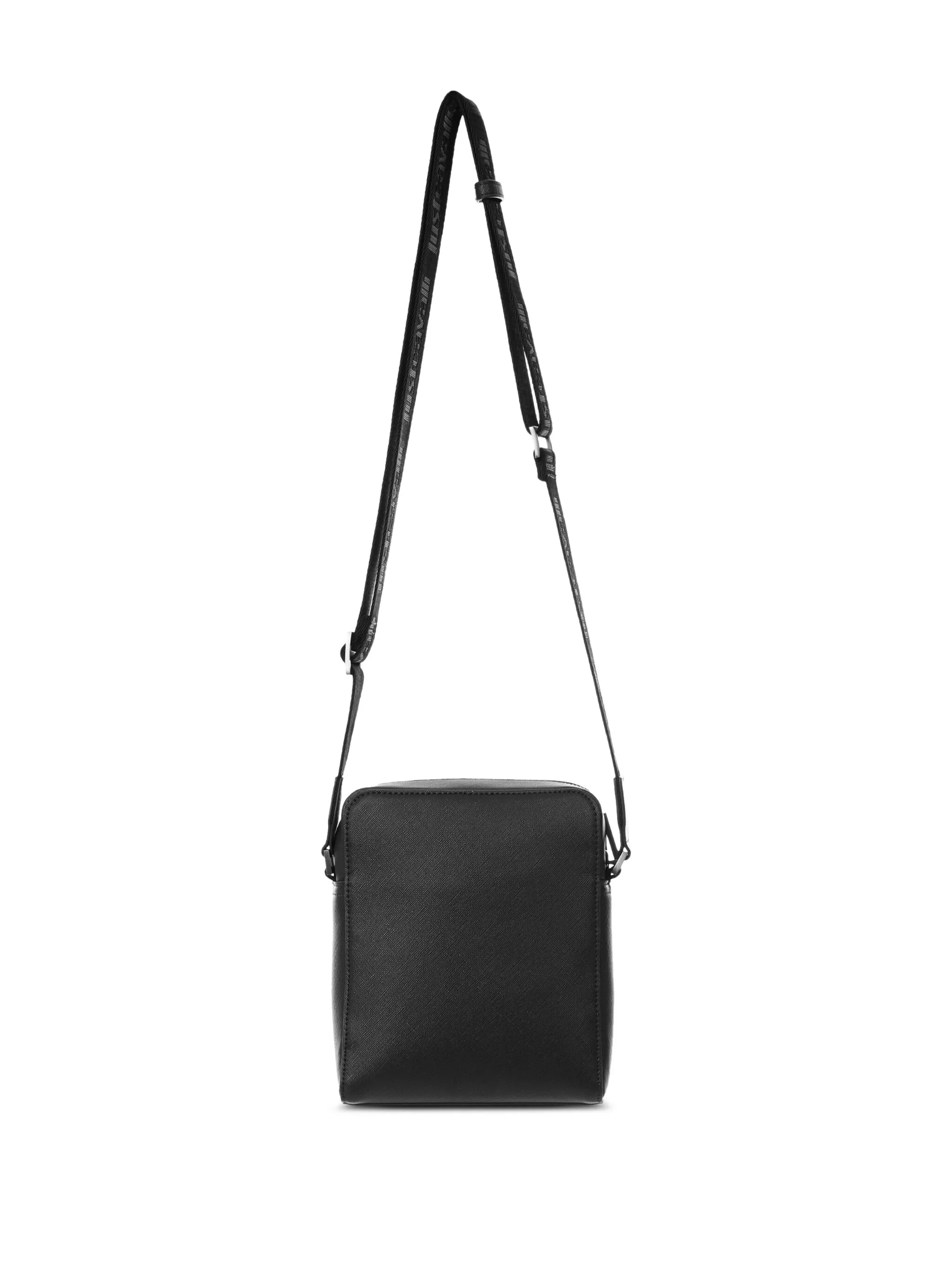 Just Cavalli borsa a tracolla in ecopelle saffiano con logo nero 78QA4B32-ZSB85 899 JUST CAVALLI 