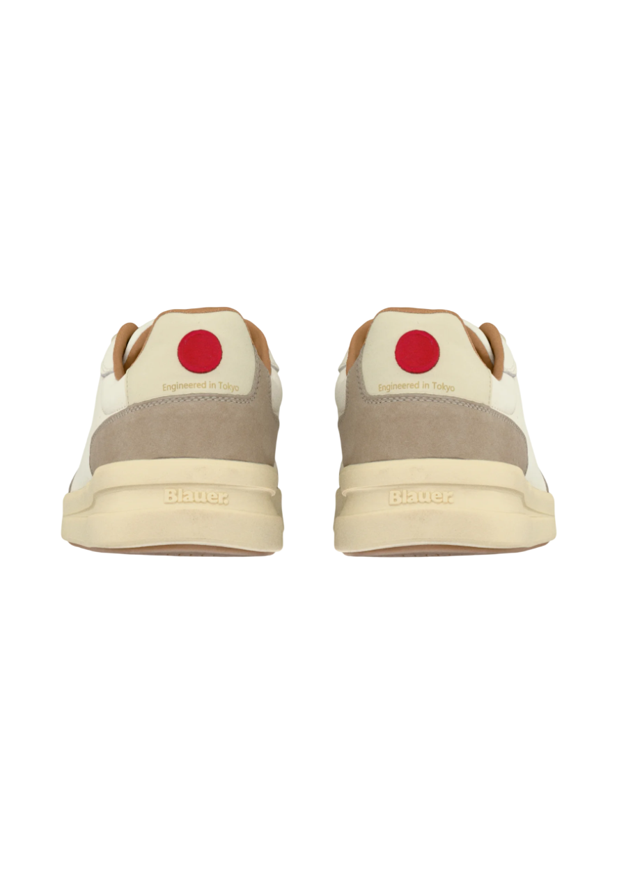 Blauer sneakers uomo Kyoto in pelle e suede panna beige S6KYOTO01-LEC CRE BLAUER 