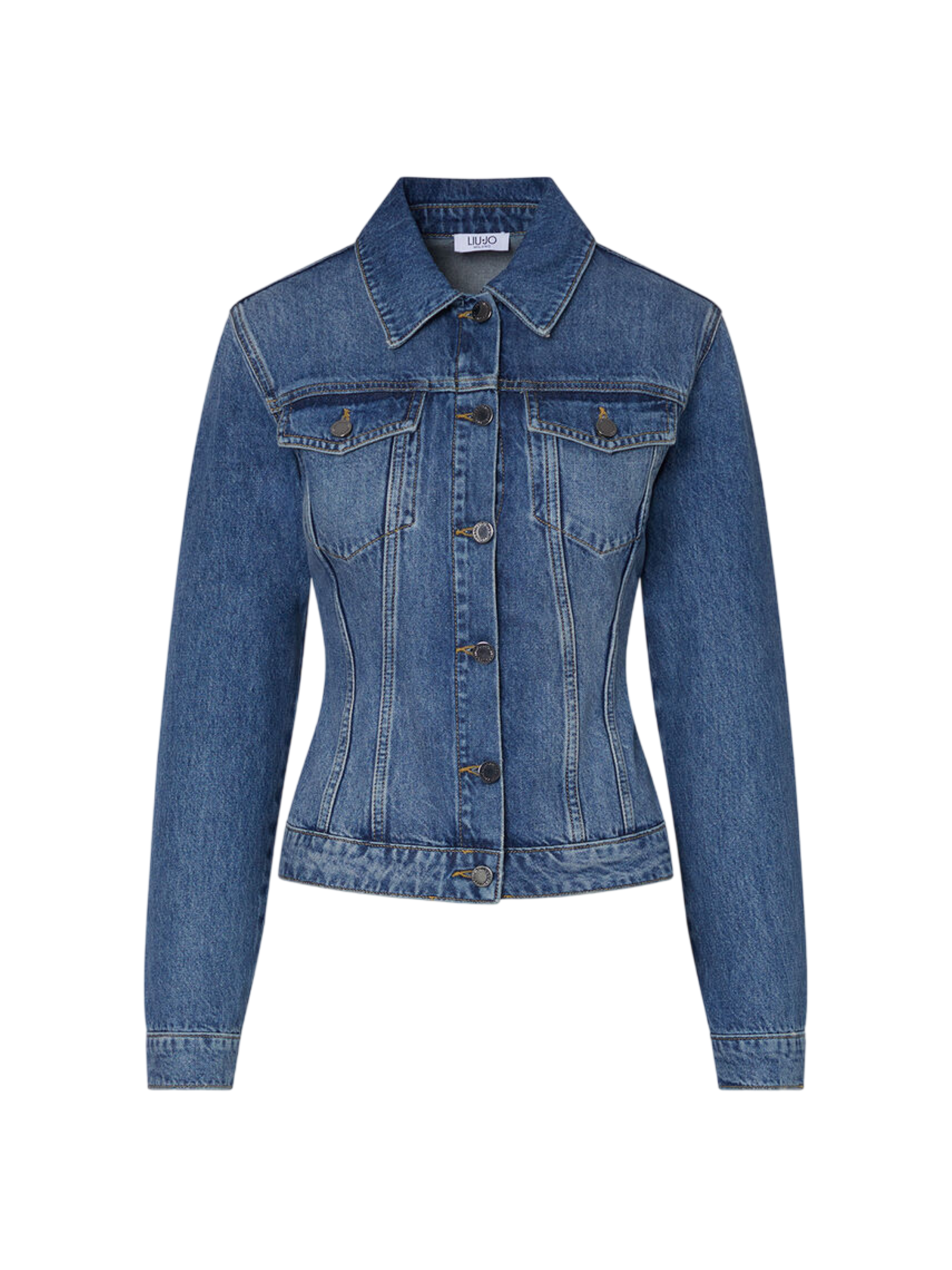 Liu Jo giubbino donna in denim con stringhe lavaggio blu UA6511D0400 79157 LIU JO 