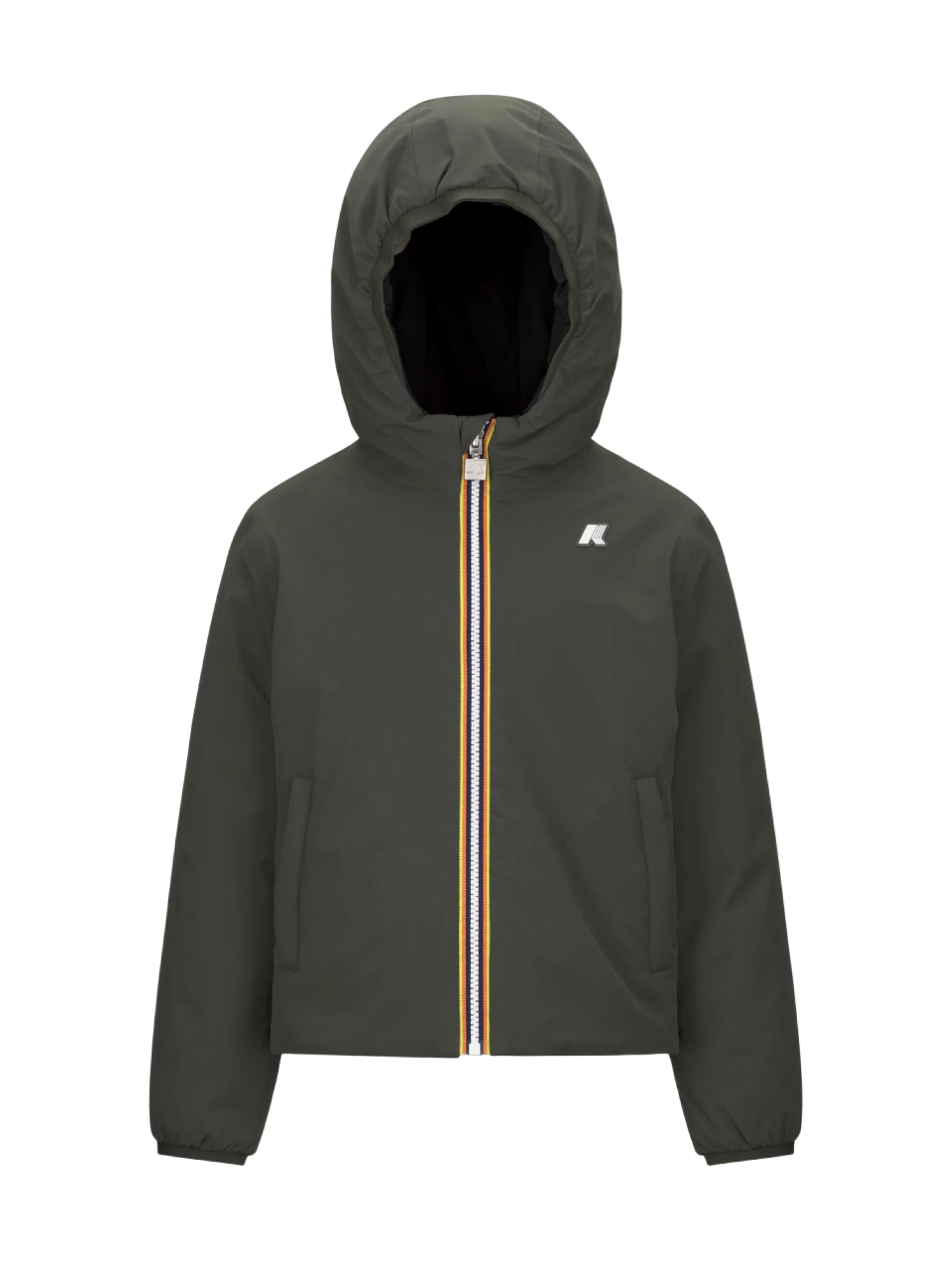 K-Way piumino reversibile p.jack verde nero K71337W AGQ K-WAY 
