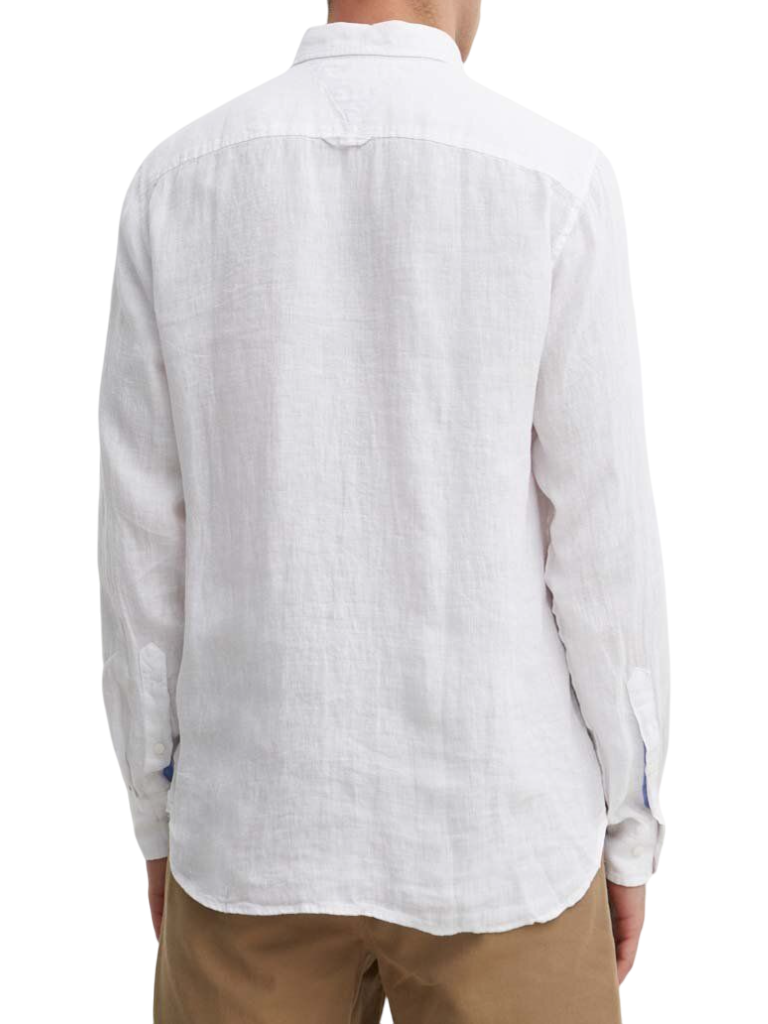 Tommy Hilfiger camicia in lino manica lunga bianco MW0MW34602 YCF Tommy Hilfiger 