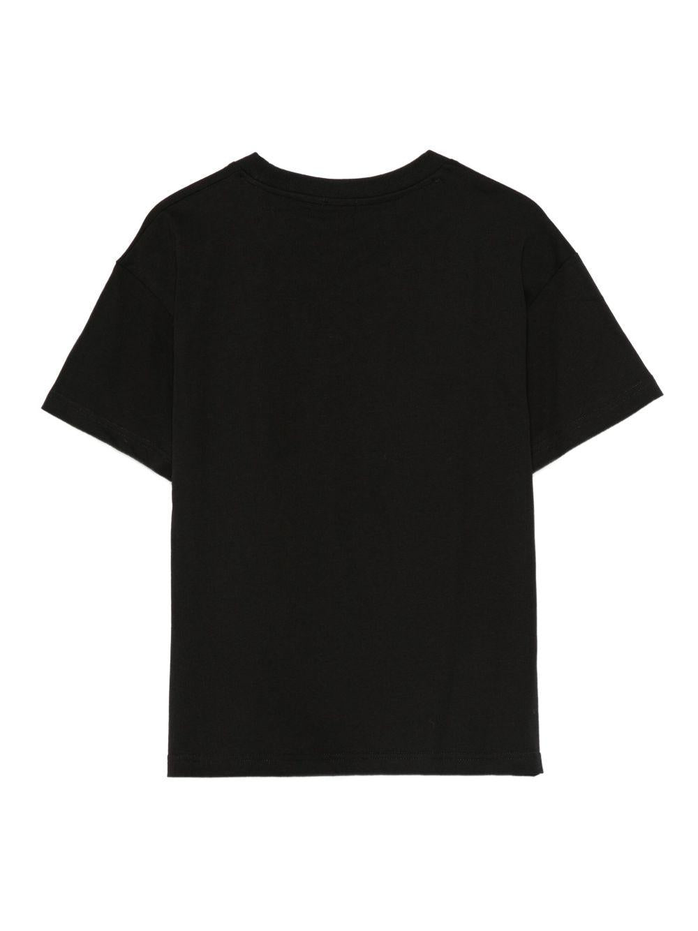 Gcds T-shirt manica corta con logo glitter nero B2JW2335BA3 BLACK GCDS 