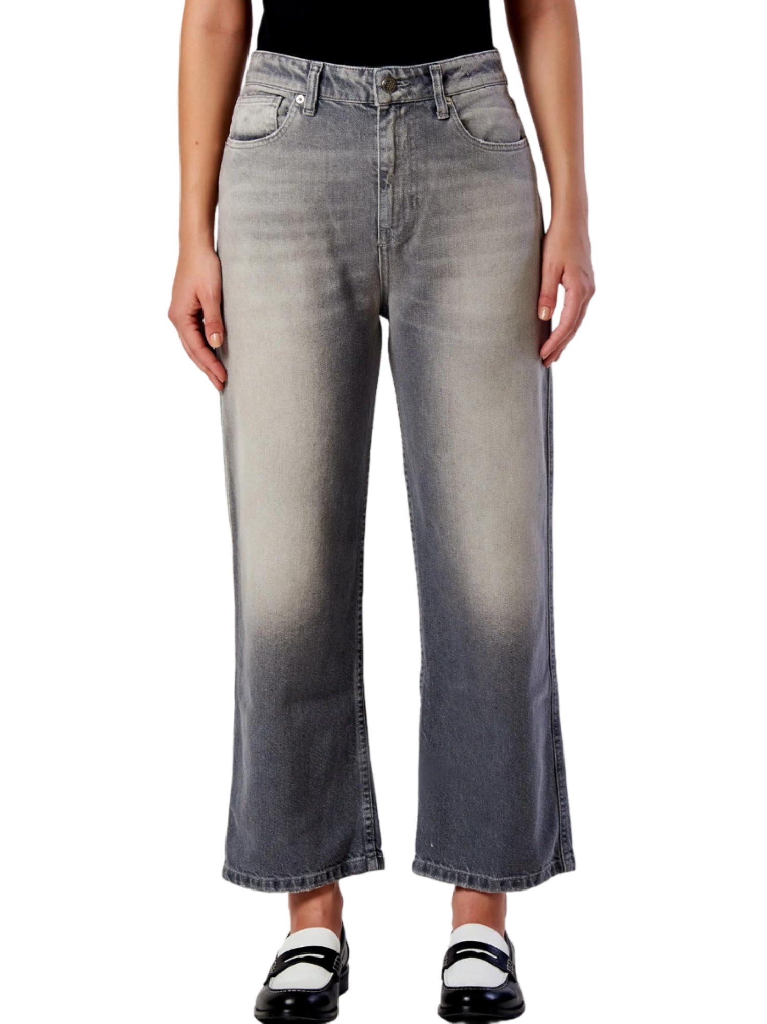 Vicolo jeans gamba dritta cropped lavaggio grigio DS0086 LAV.GRIGIO VICOLO 