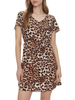 Vero Moda abito corto in fantasia animalier marrone