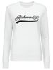 John Richmond felpa donna Atasin con logo strass bianco