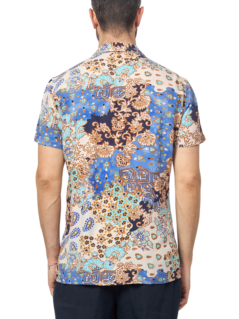 Yes Zee camicia manica corta in fantasia multicolor C701-UI00 2001 YES-ZEE 