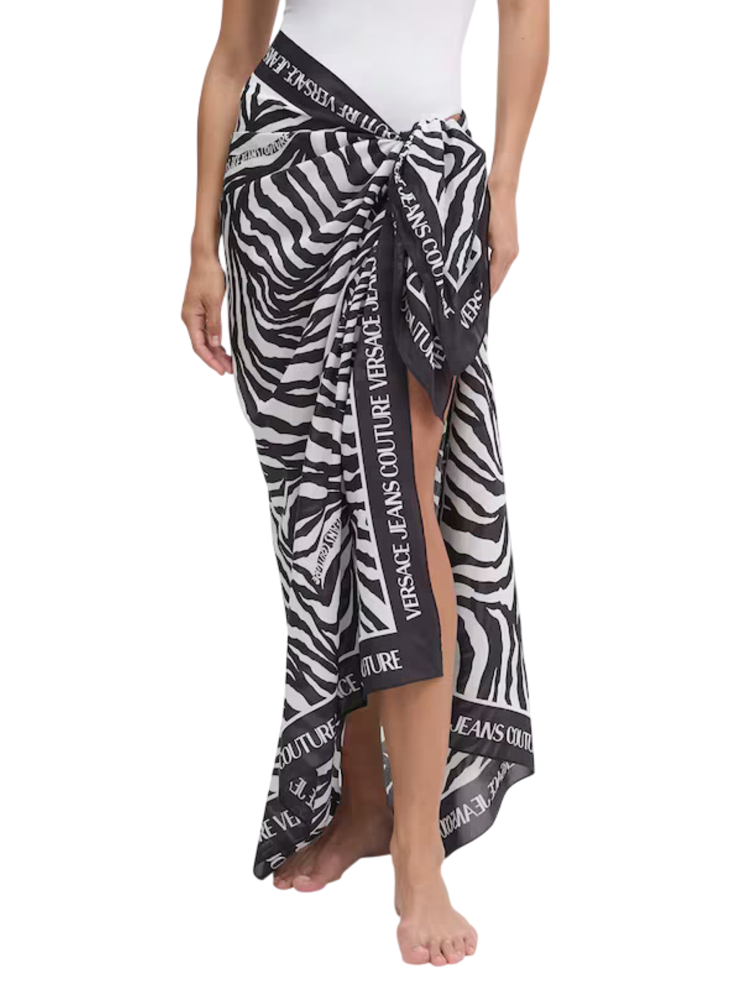 Versace Jeans Couture stola in fantasia zebrata nero bianco 78HA7H04-ZG360 L01 VERSACE Jeans Couture 