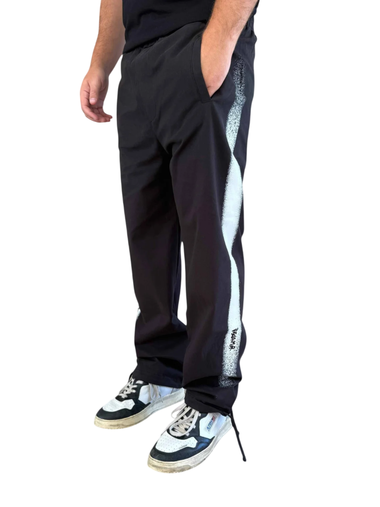 Disclaimer pantaloni uomo in gabardine nero 55132 NERO DISCLAIMER 