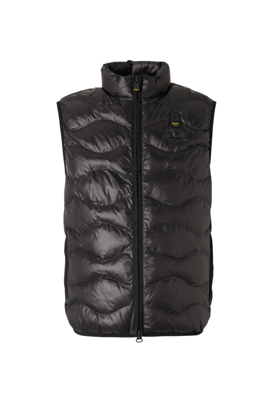 Blauer gilet imbottito Danny con trapuntatura a onde nero 25SBLUX02230-005958 999 BLAUER 