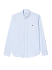 Lacoste camicia uomo manica lunga in cotone celeste
