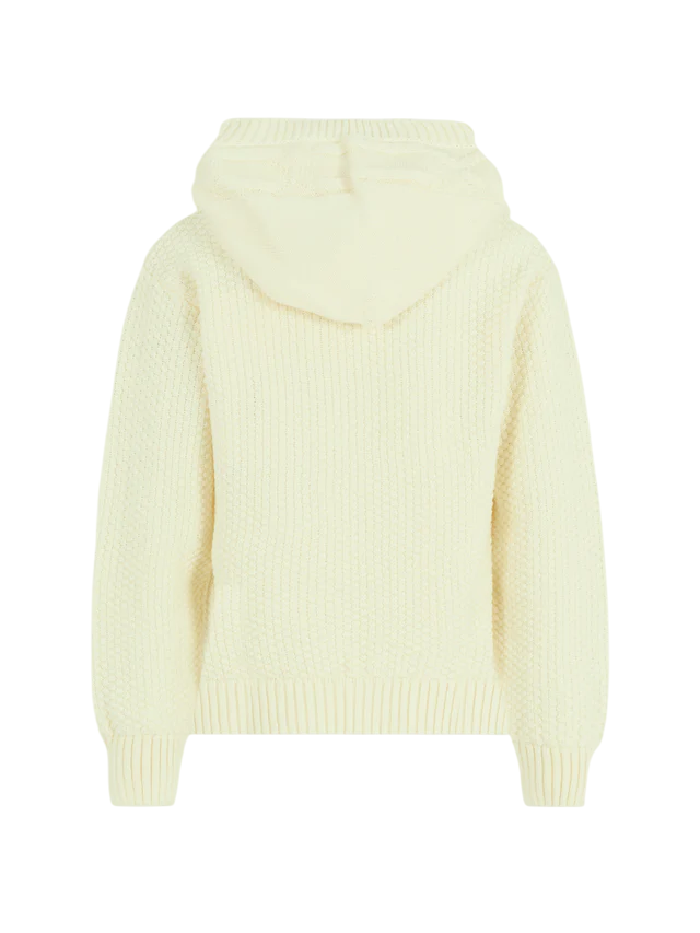 Dondup maglia bambino misto lana con cappuccio panna DMMA031CFL011 0000 DONDUP 