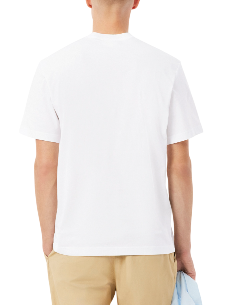 Lacoste T-shirt manica corta in cotone con taschino bianco TH2827 001 LACOSTE 