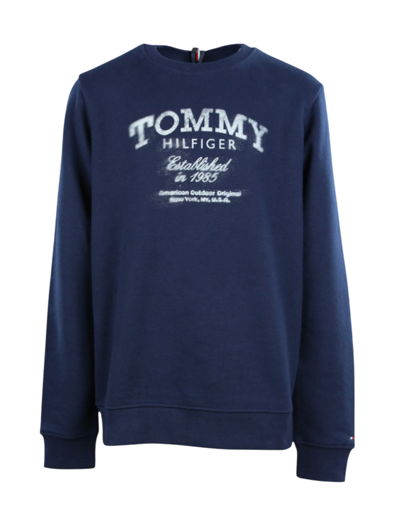 Tommy Hilfiger felpa bambino con logo blu KB0KB10337 C1G Tommy Hilfiger 