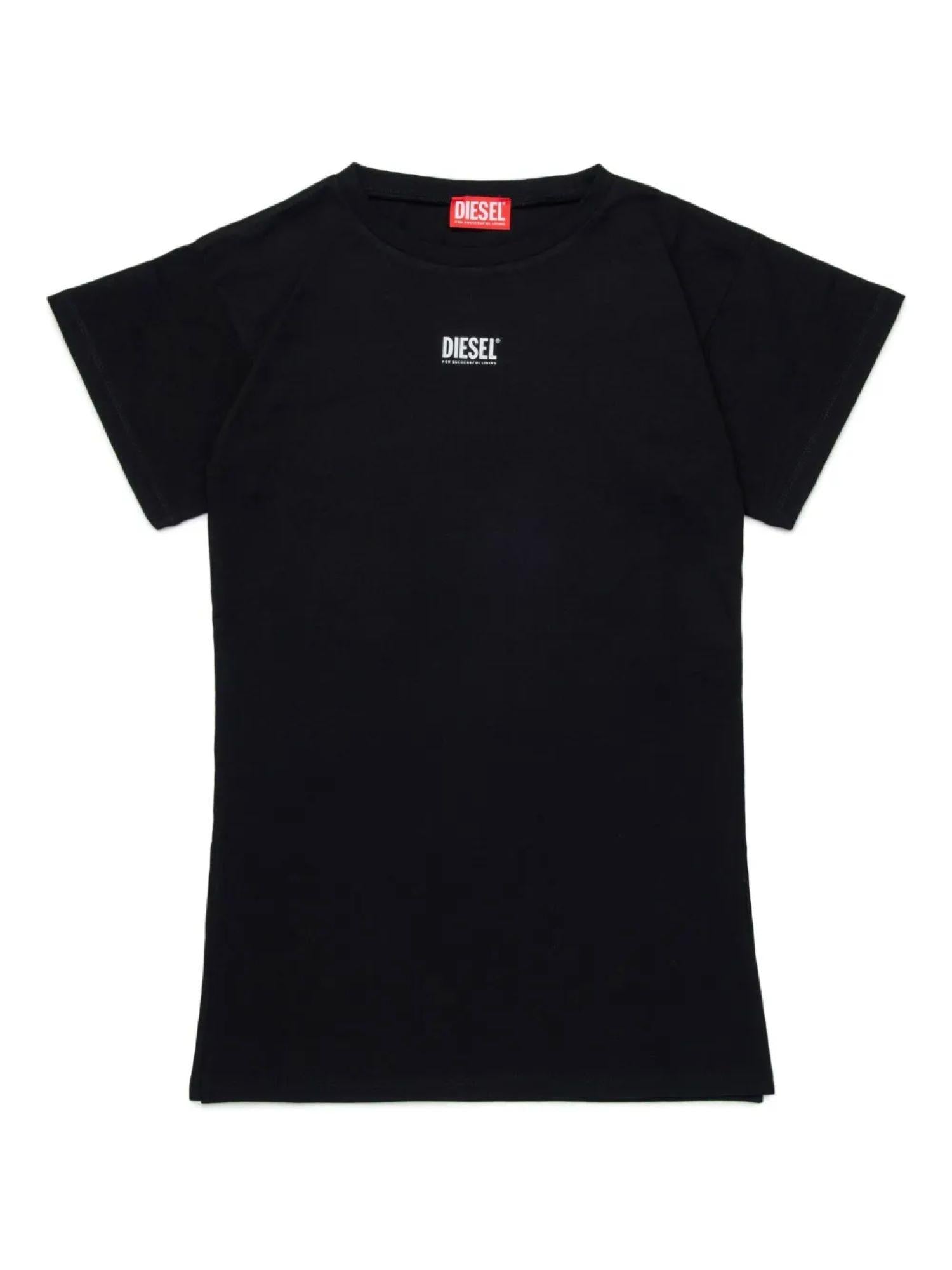 Diesel abito in jersey manica corta con logo nero J02285-0CATM K900 DIESEL 