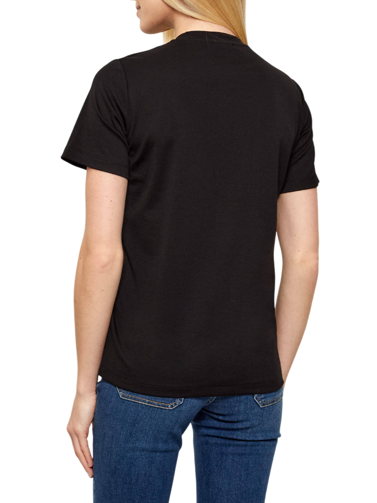 Elisabetta Franchi T-shirt manica corta con logo nero MA01761 110 ELISABETTA FRANCHI 