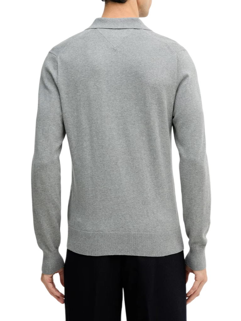 Tommy Hilfiger polo uomo misto cashmere grigio MW0MW36519 P91 Tommy Hilfiger 