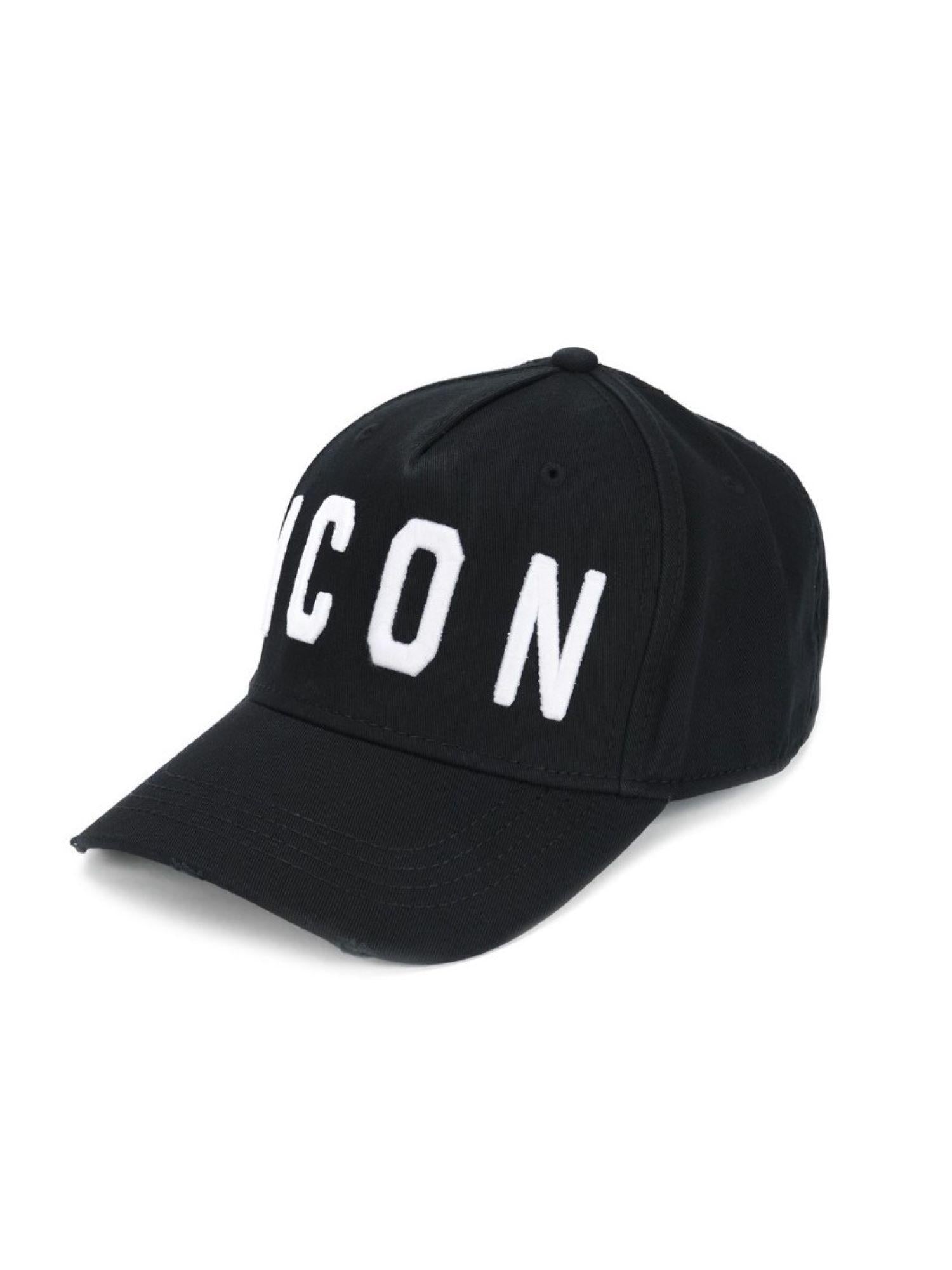 Icon cappello con visiera logo ricamato nero IJXAC00561 9000 ICON 