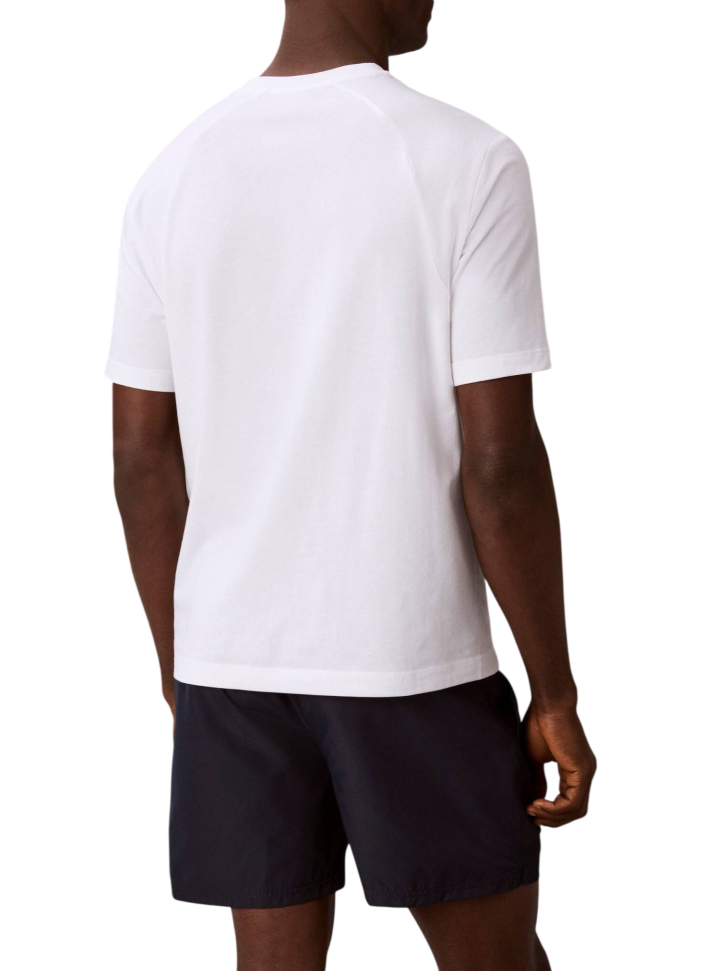 Calvin Klein T-shirt uomo manica corta con logo bianco LV00NM3019 100 Calvin Klein Beachwear 