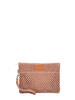 Me Fui pochette donna in rafia crochet rosa