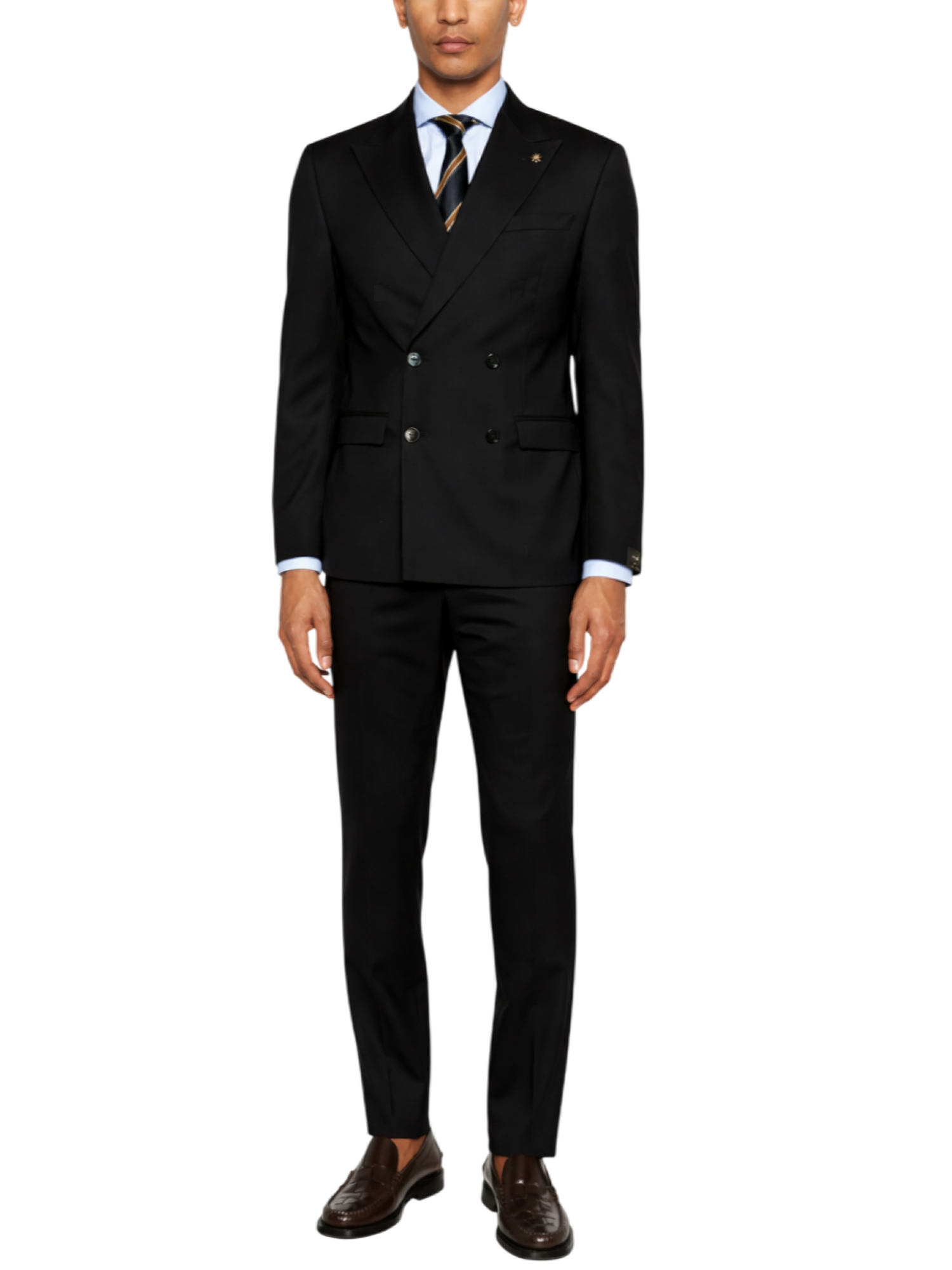 Manuel Ritz abito uomo giacca doppiopetto e pantaloni nero 4030A3398-263090 99 MANUEL RITZ 