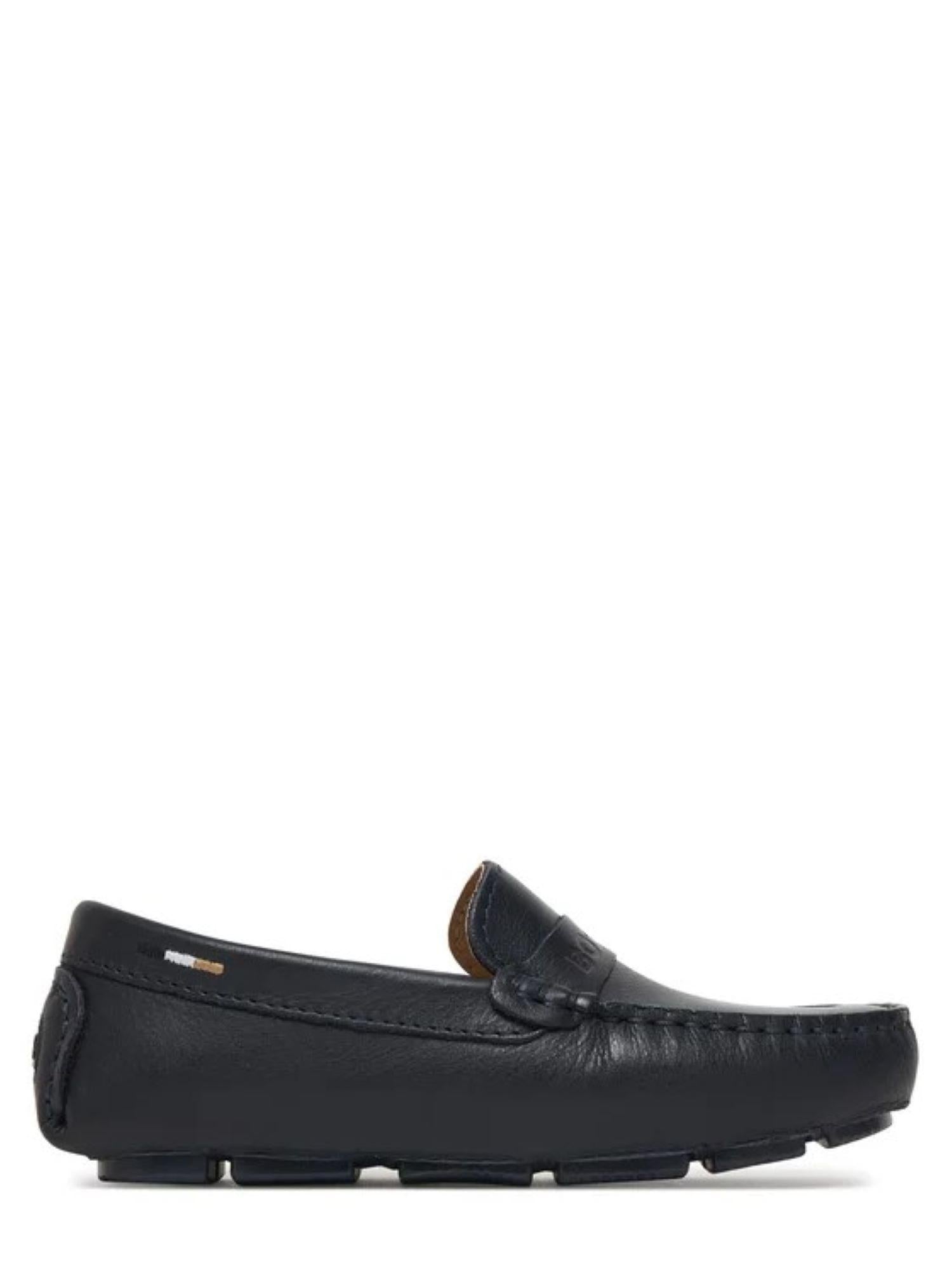 Boss mocassini bambino in pelle blu J52808 BLU ELETTRICO BOSS 