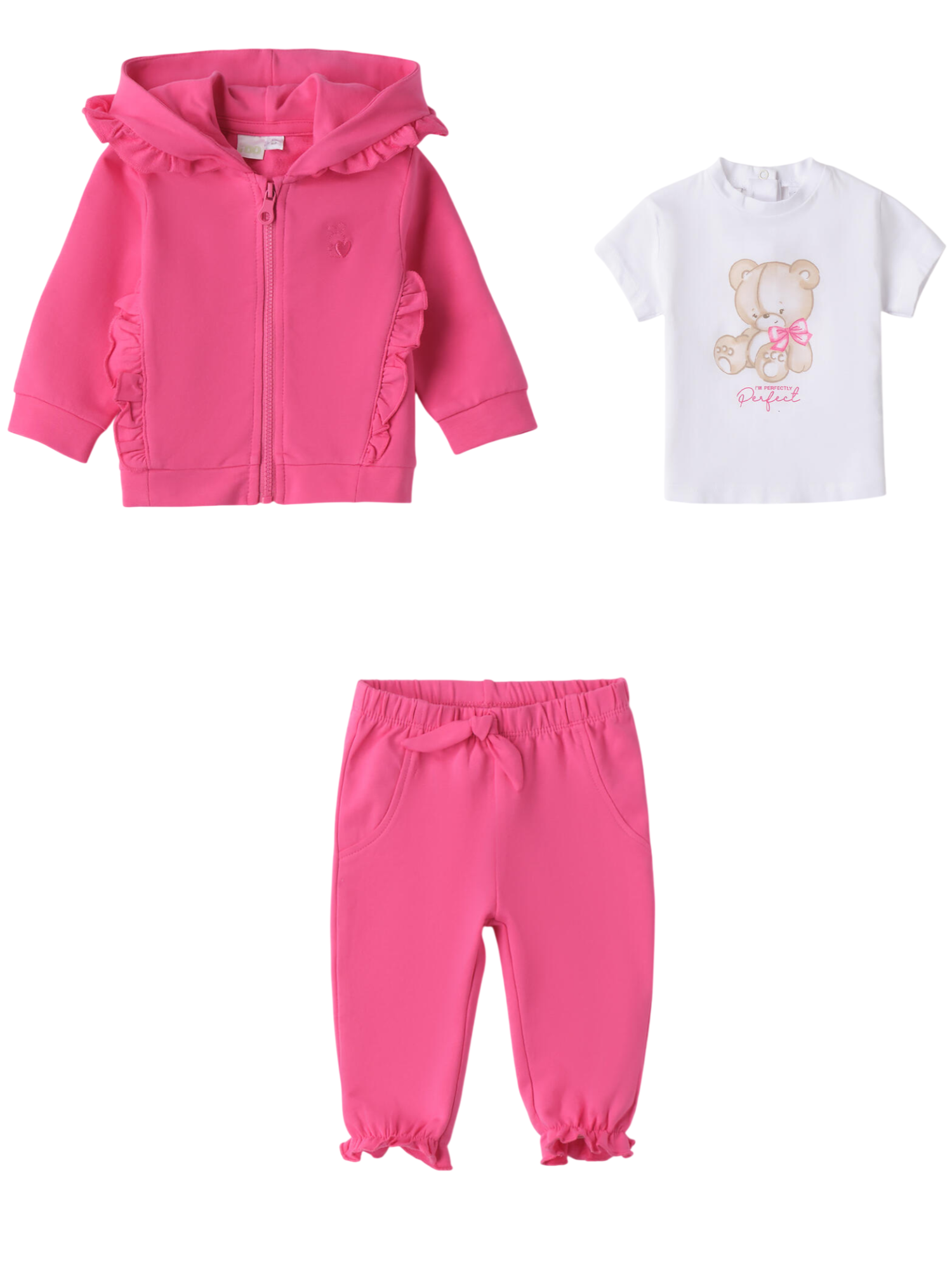 iDo tuta sportiva con T-shirt fucsia bianco 4B141 2432 iDO 