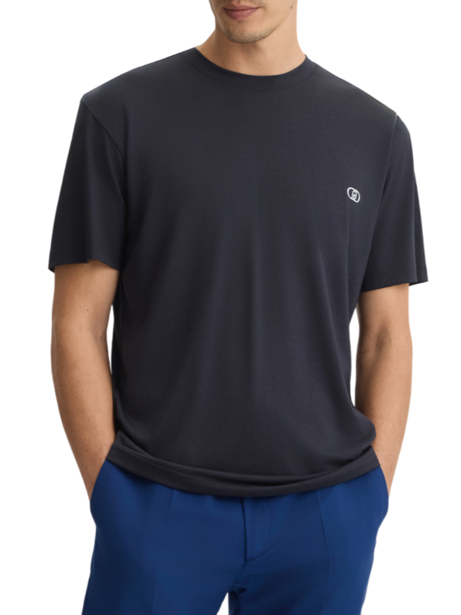 Liu Jo T-shirt maniche corte basic con logo blu scuro QA5174J4805 94013 LIU JO 