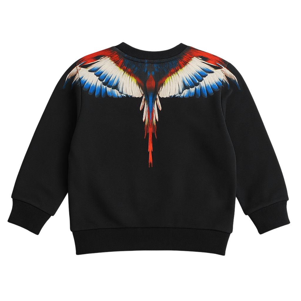 County of Milan felpa bambino con stampa iconica nero F5CMJBSW059 110 COUNTY OF MILAN KIDS 