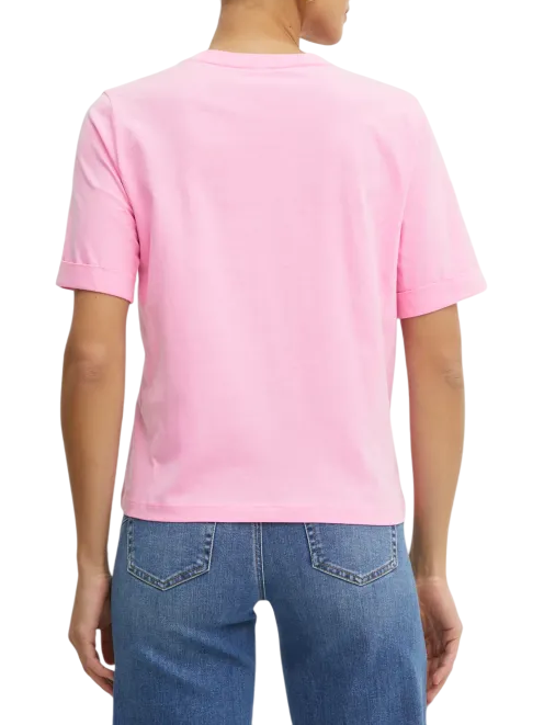 Liu Jo T-shirt manica corta con scollo a V rosa TA5175JS923 M9491 LIU JO 