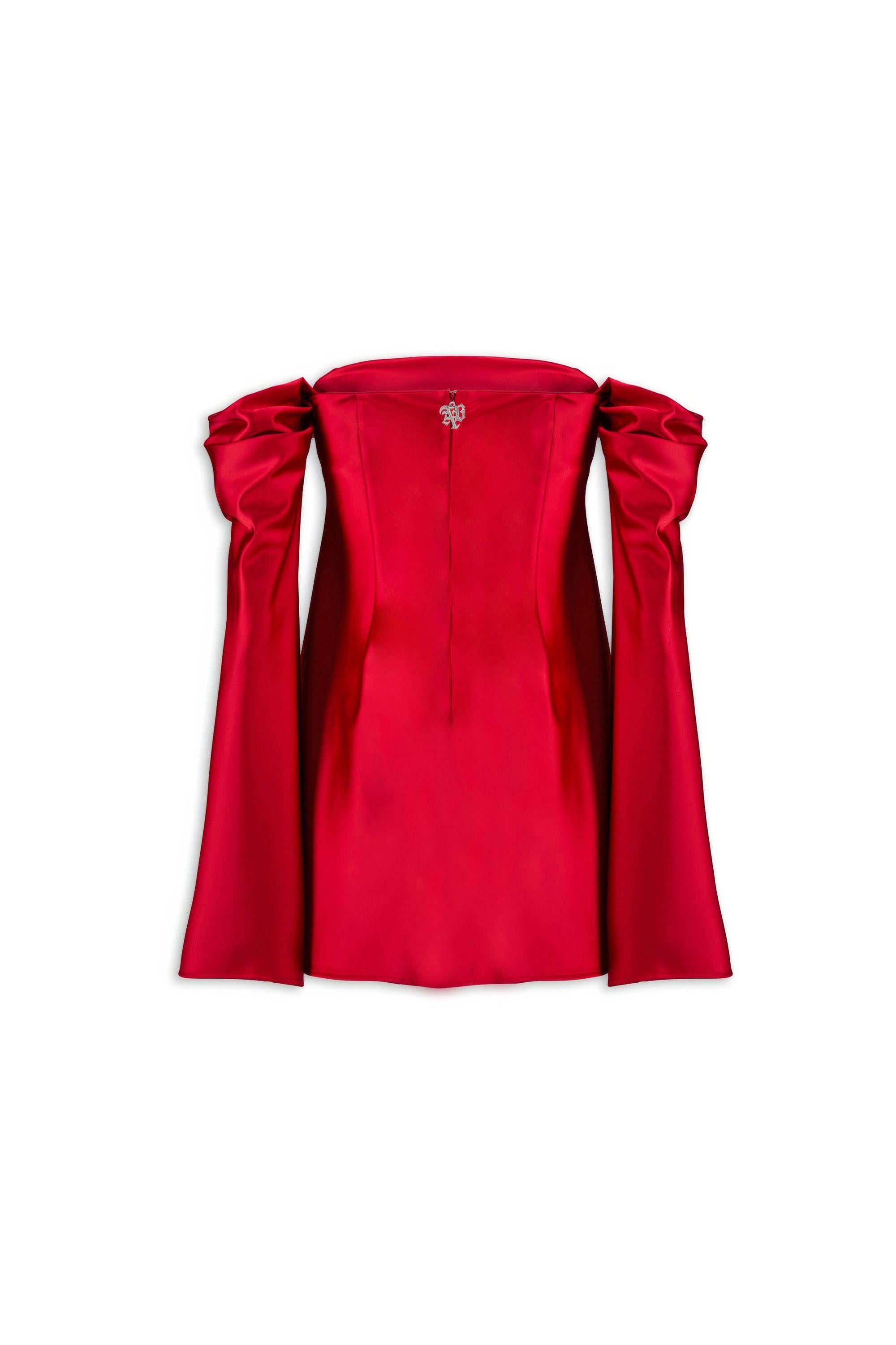 Aniye By abito corto Vera satin rosso 181402 02387 ANIYE BY 