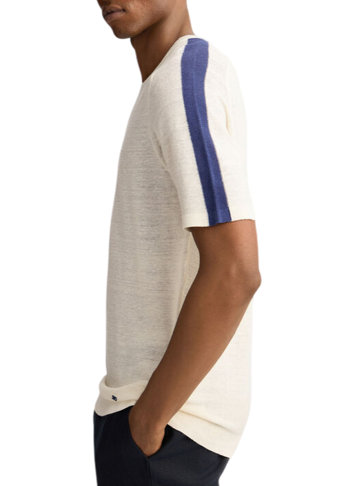 Liu Jo maglia maniche corte in misto lino panna QA5035MA72P 14801 LIU JO 