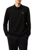 Lacoste polo manica lunga 12.12 in piquè nero