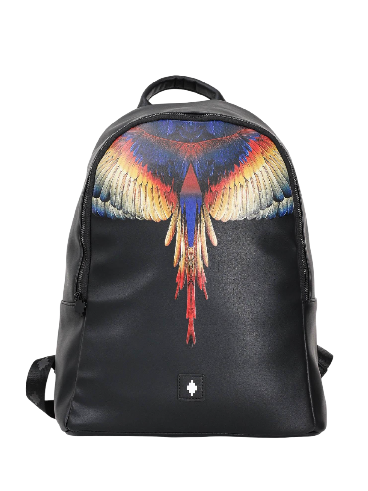 County of Milan zaino in ecopelle con stampa iconica nero COMAF250113 NERO-YELLOW WINGS COUNTY OF MILAN 