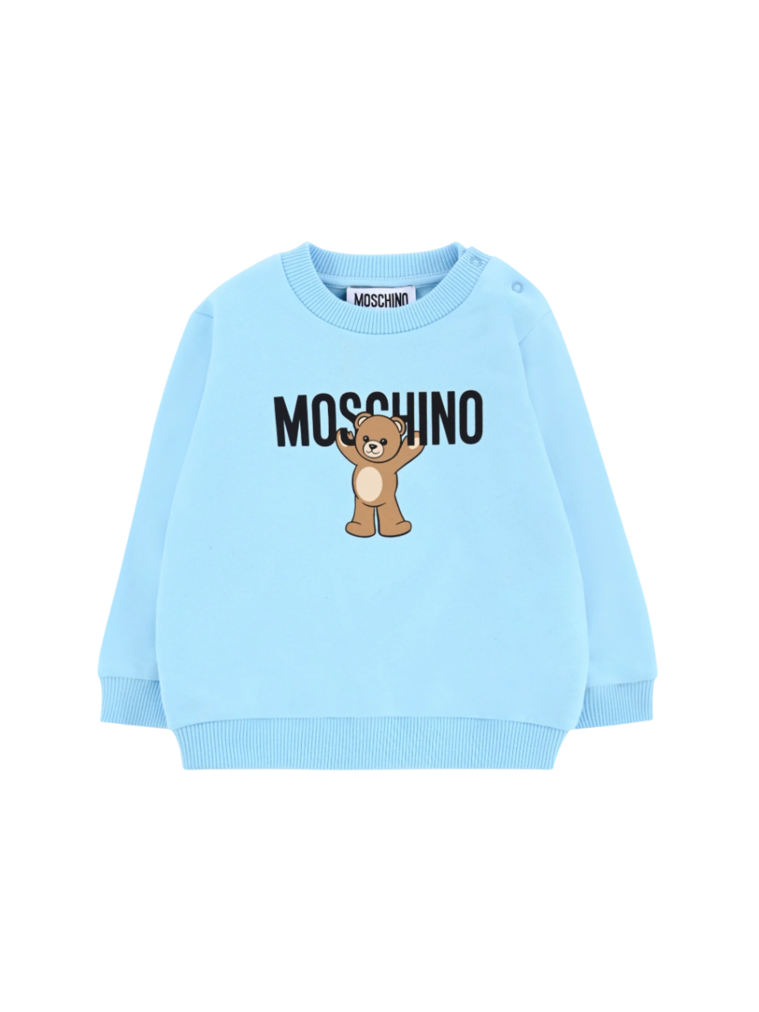 Moschino felpa neonata con orsetto celeste MNF060-LCA40 40304 MOSCHINO 