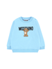 Moschino felpa neonata con orsetto celeste