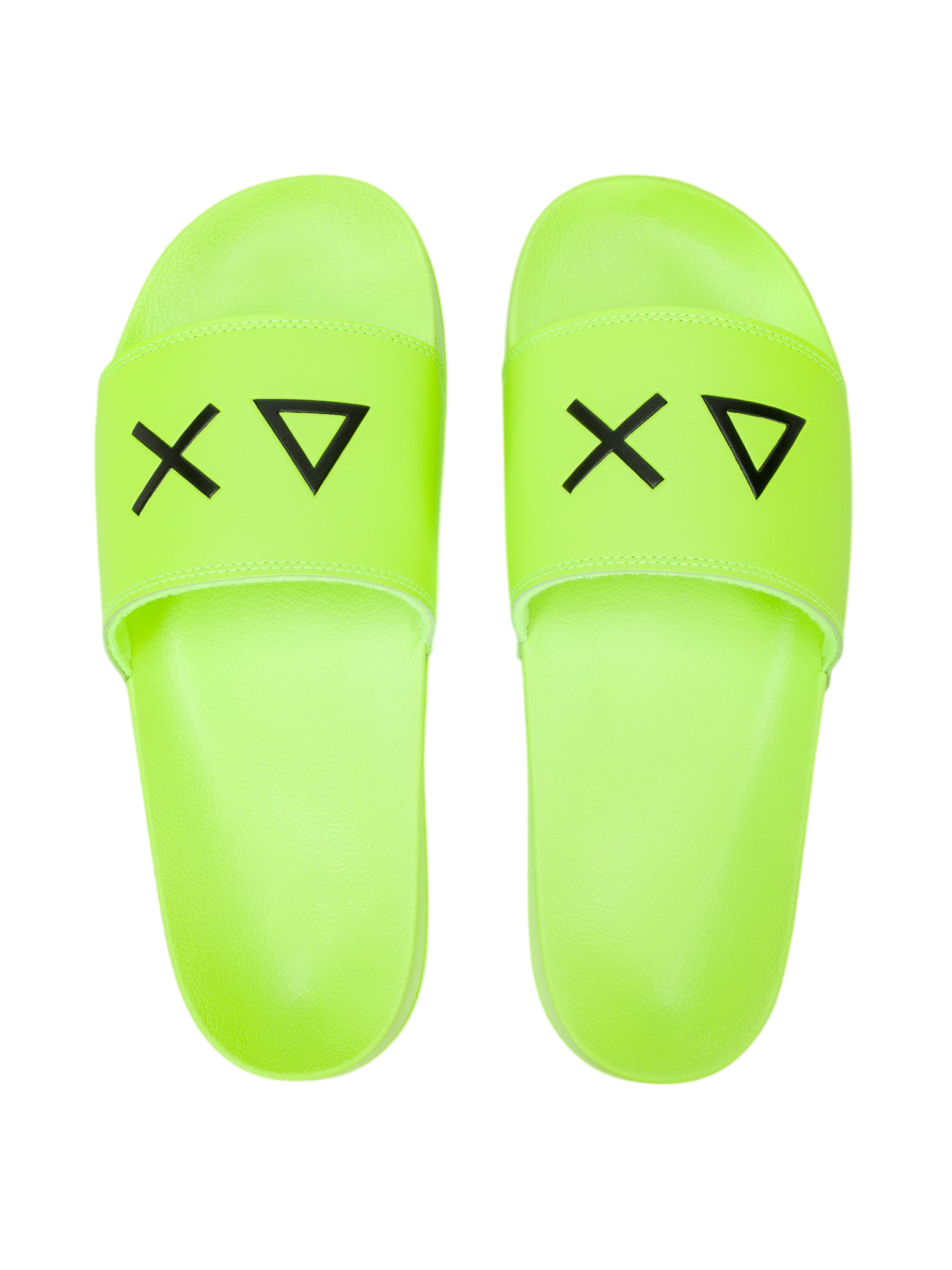 Sun68 ciabatte uomo in gomma con logo verde fluo X36110 GIALLO FLUO SUN68 