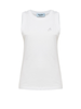 Blugirl canotta in jersey con logo strass bianco